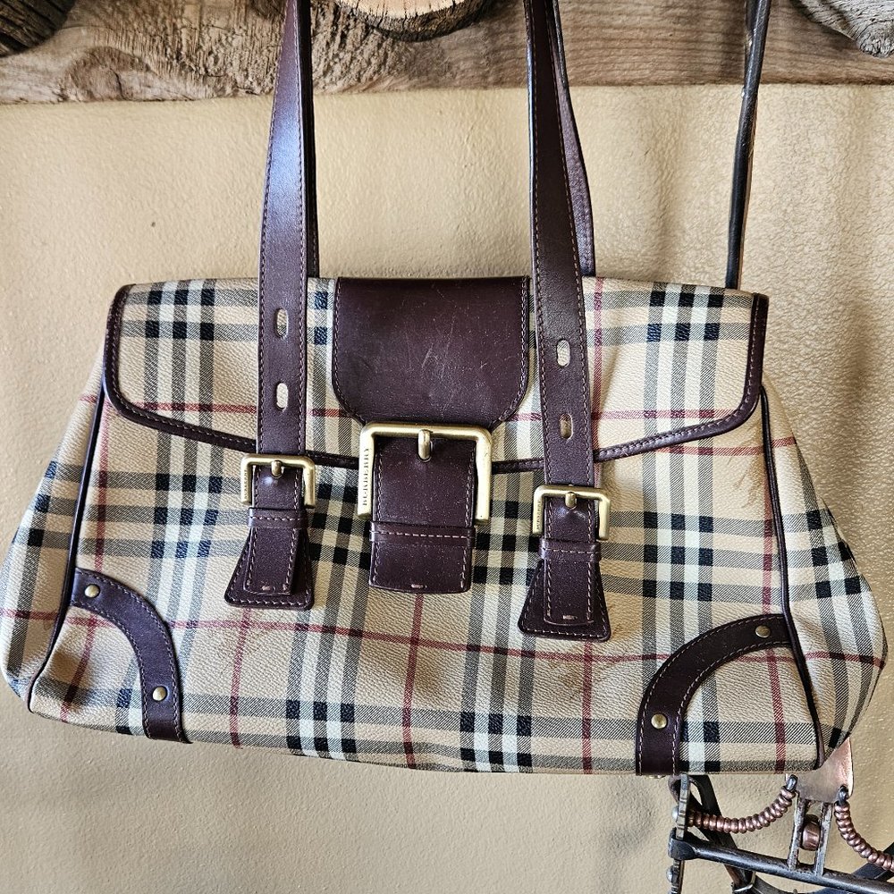 Burberry Haymarket Check Shoulder Bag